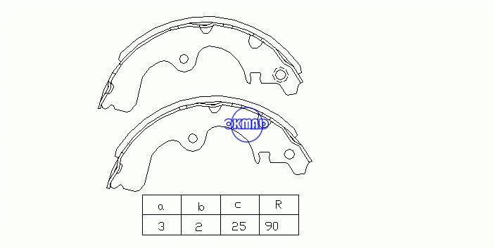 TOYOTA PASEO STARLET TERCEL / CORSA CYNOS COROLLA II Drum Brake shoes FMSI:1439-S642 OEM:04495-16080 FSB497 K2321 GS8554, OK-BS049